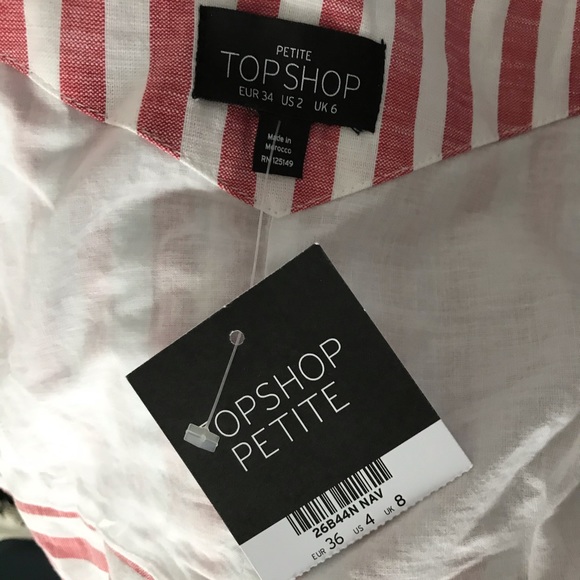 Topshop striped strapless top - Picture 5 of 5